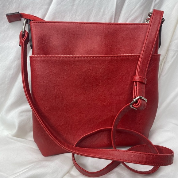 Perfect Size & Shape Crossbody Dark Cherry in Very Good Condition! - Picture 8 of 13